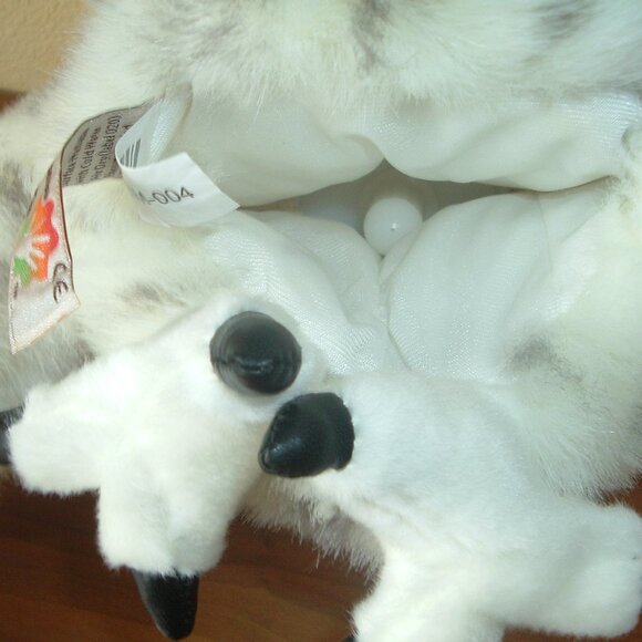 Folkmanis LARGE Snowy Owl Puppet Plush Full Body Rotating Head 22 Inch Wingspan - Picture 3 of 6